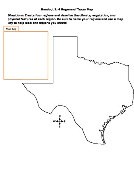 Preview of Natural Regions of Texas Map Lab