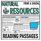 Natural Resource Reading Passages with Comprehension Questions