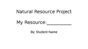 Preview of Natural Resource Research Project Template