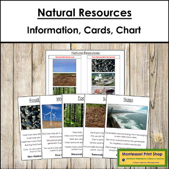 Preview of Natural Resources Information, Sorting Cards & Control Chart