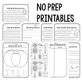 Natural Resources Activities by Meredith Anderson - Momgineer | TpT