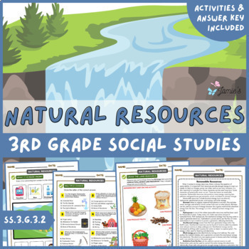 Preview of Natural Resources Activity & Worksheets 3rd Grade Social Studies