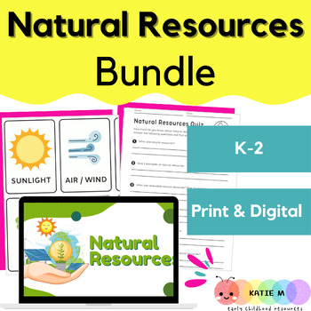 Preview of Natural Resources Bundle - Print & Digital - Google Slides/Nearpod + Worksheets