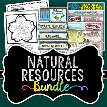 Preview of Natural Resources Activity Bundle - Renewable and Nonrenewable Energy