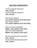 Natural Resources Chant