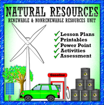 Preview of Natural Resources Comprehensive Unit, Renewable & Nonrenewable Distance Learning