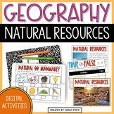 Natural Resources Digital Activities - 2nd Grade Geography