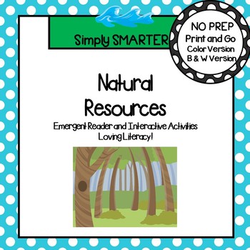 Preview of Natural Resources Emergent Reader Book AND Interactive Activities