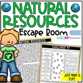 Natural Resources Escape Room Activity | Natural Resources Game