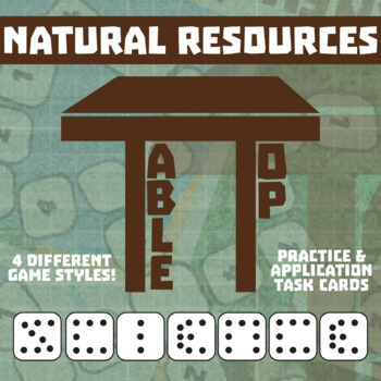Preview of Natural Resources Game - Small Group TableTop Practice Activity