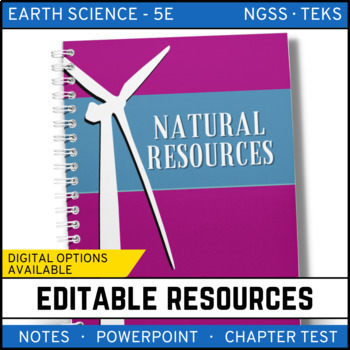 Preview of Natural Resources Notes, PowerPoint, and Test