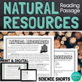 Natural Resources Reading Comprehension Passage PRINT and DIGITAL