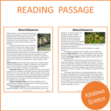 Natural Resources Reading Comprehension Passage and Questi