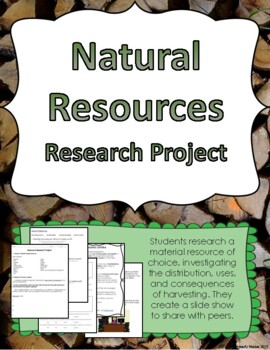 natural resources research project middle school
