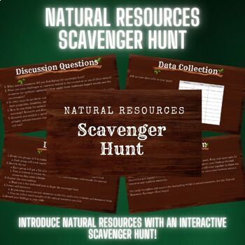 Preview of Natural Resources Scavenger Hunt