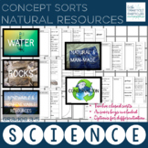 Natural Resources Science Concept Sorts