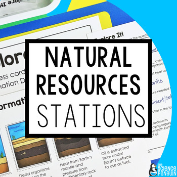 Preview of Natural Resources Science Stations | Renewable and Nonrenewable Sort, Activities