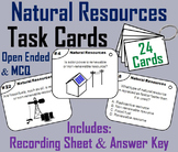Renewable and Nonrenewable Natural Resources Task Cards Activity