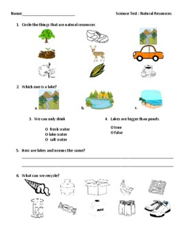 natural resources quiz for kids