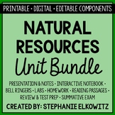 Natural Resources Unit Bundle | Printable, Digital & Edita