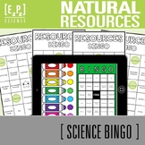 Natural Resources Vocabulary Review Game | Science BINGO