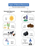 Natural Resources Word Wall Poster English AND Spanish