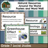 Natural Resources Word Wall and Posters (Grade 7 Geography)