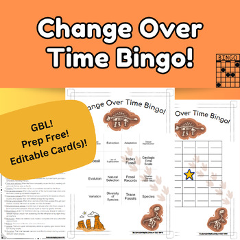 Preview of Natural Selection & Change Over Time Vocabulary Bingo!