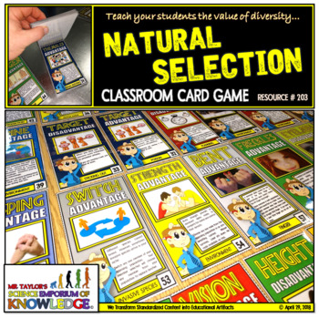 Preview of Natural Selection Diversity Classroom Card Game