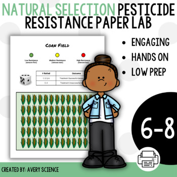 Preview of Natural Selection Pesticide Resistance Simulation Paper Lab