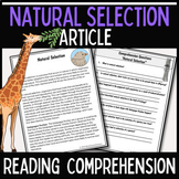 Natural Selection Reading Passage Comprehension | Darwin Finches
