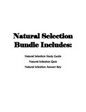 Natural Selection Study Guide, Quiz and Answer Key