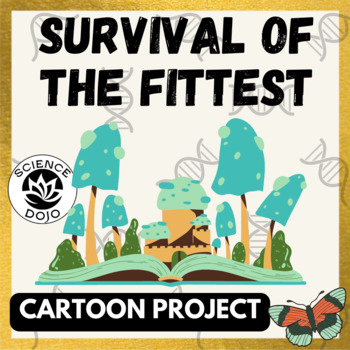 Preview of Natural Selection- Survival of the Fittest Cartoon Project Activity