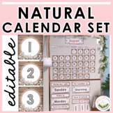 Natural / Wood Calendar Set