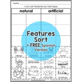 Physical Features Sort Interactive Worksheet Activity + FR