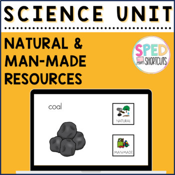 Preview of Natural and Man-Made Resources Digital Task Cards | Earth Science