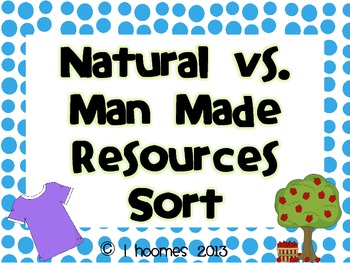Preview of Natural and Man Made Resources Sort