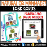 Natural or Man-Made Resources | Science Task Cards | Boom Cards