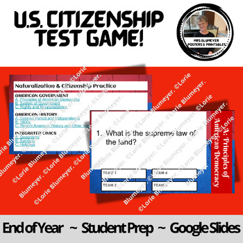 Preview of Naturalization & Citizenship Practice Game