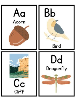 Preview of Nature ABC Alphabet Flashcards