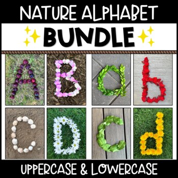Preview of Nature Alphabet Bundle - Uppercase & Lowercase