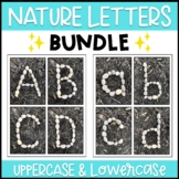 Nature Letters Bundle, Uppercase & Lowercase Alphabet, Rocks