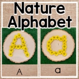 Nature Alphabet / Yellow Flowers / Upper & Lowercase / Reggio