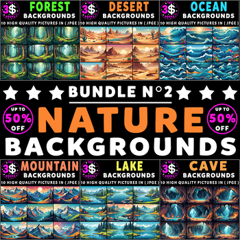 Preview of Nature Backgrounds Bundle N° 2 - 70 Pictures