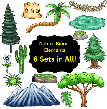 Preview of Nature Biome Elements Clipart Bundle