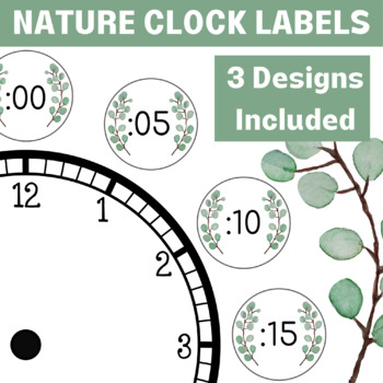Preview of Nature Clock Labels - 3 Designs