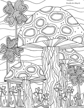 Nature Coloring Book by Doodle Art Alley | Teachers Pay Teachers