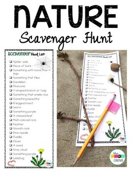 Preview of Nature Outdoors Scavenger Hunt FREEBIE