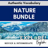 Nature EDITABLE English / ELL Vocab & Conversation Bundle