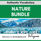 Portuguese | EDITABLE Nature Vocabulary & Conversation Bundle